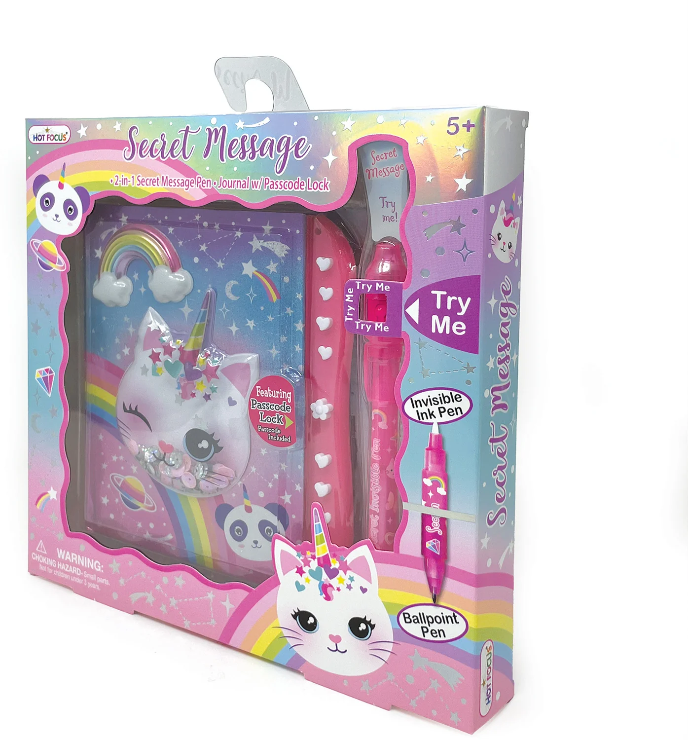 Caticorn 2-in-1 Secret Message Pen & Journal Set - Image 2