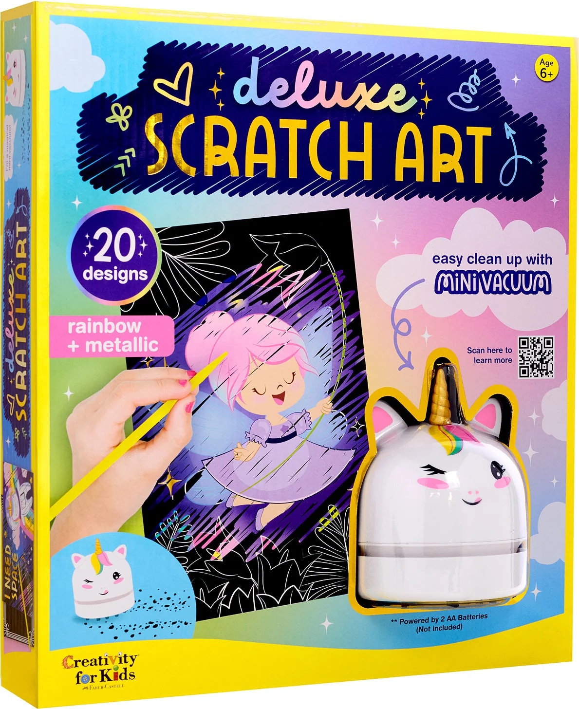 Deluxe Scratch Art with Mini Unicorn Vacuum: Creativity for Kids - Image 4