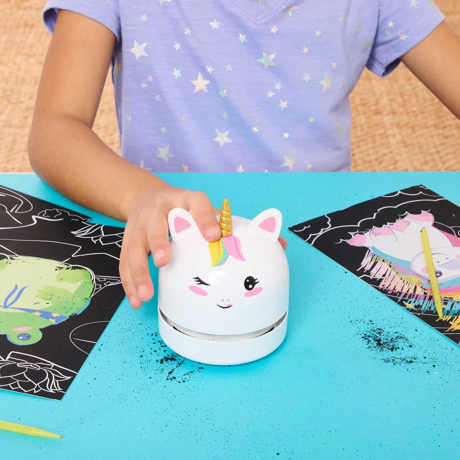 Deluxe Scratch Art with Mini Unicorn Vacuum: Creativity for Kids - Image 6