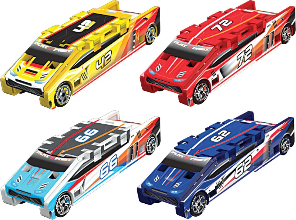 Flat 2 Fast Card Racers (Yellow) - Image 3