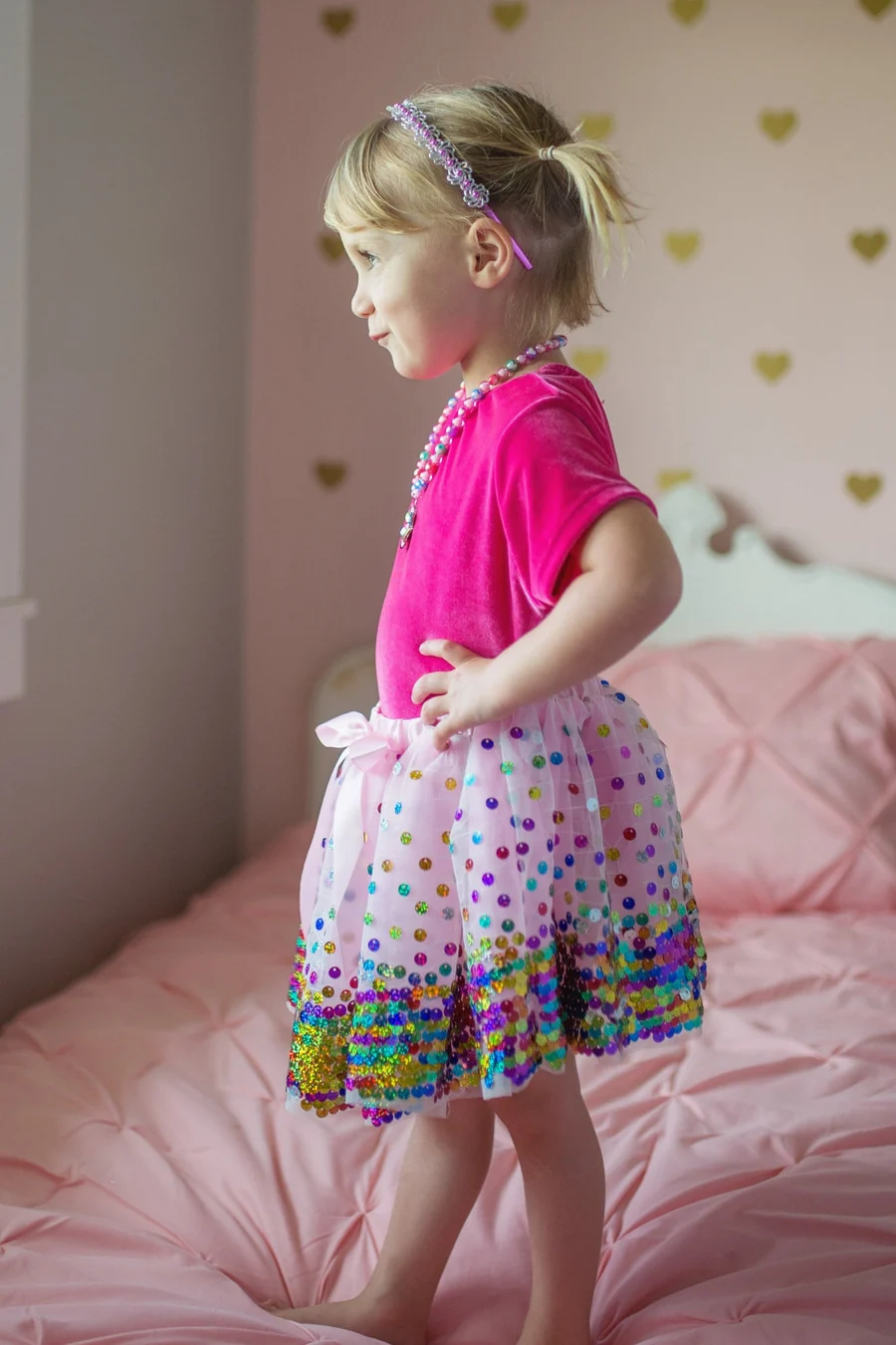 Pink Party Fun Sequin Skirt - Image 4