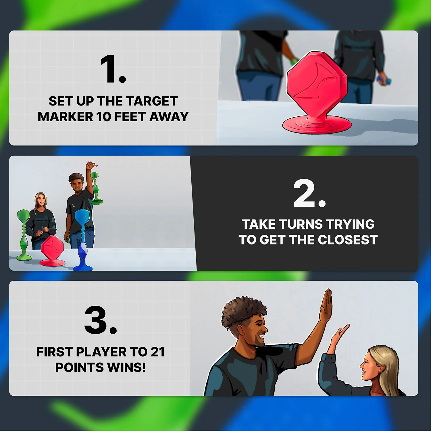 Popdarts Rookie - Blue & Green - Image 7