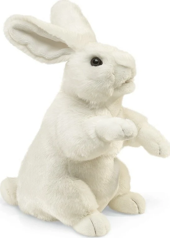 Rabbit, Standing White Hand Puppet - Image 3