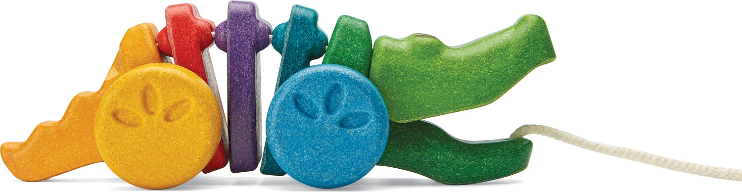 Rainbow Alligator Pull Toy - Image 3