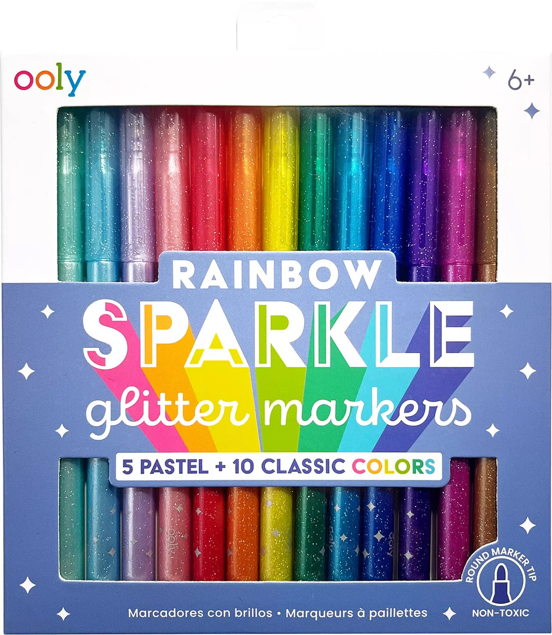 Rainbow Sparkle Glitter Markers