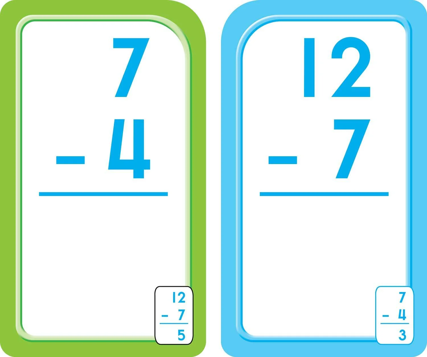 Subtraction 0-12 Flash Cards - Image 3