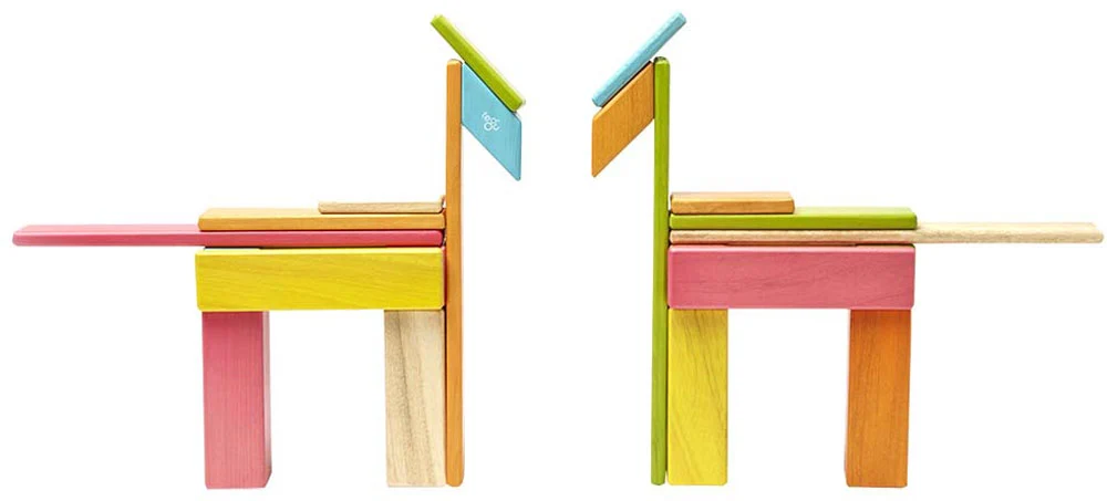 Tegu Magnetic Wooden Blocks Classics 24 Piece Set - Tints - Image 2