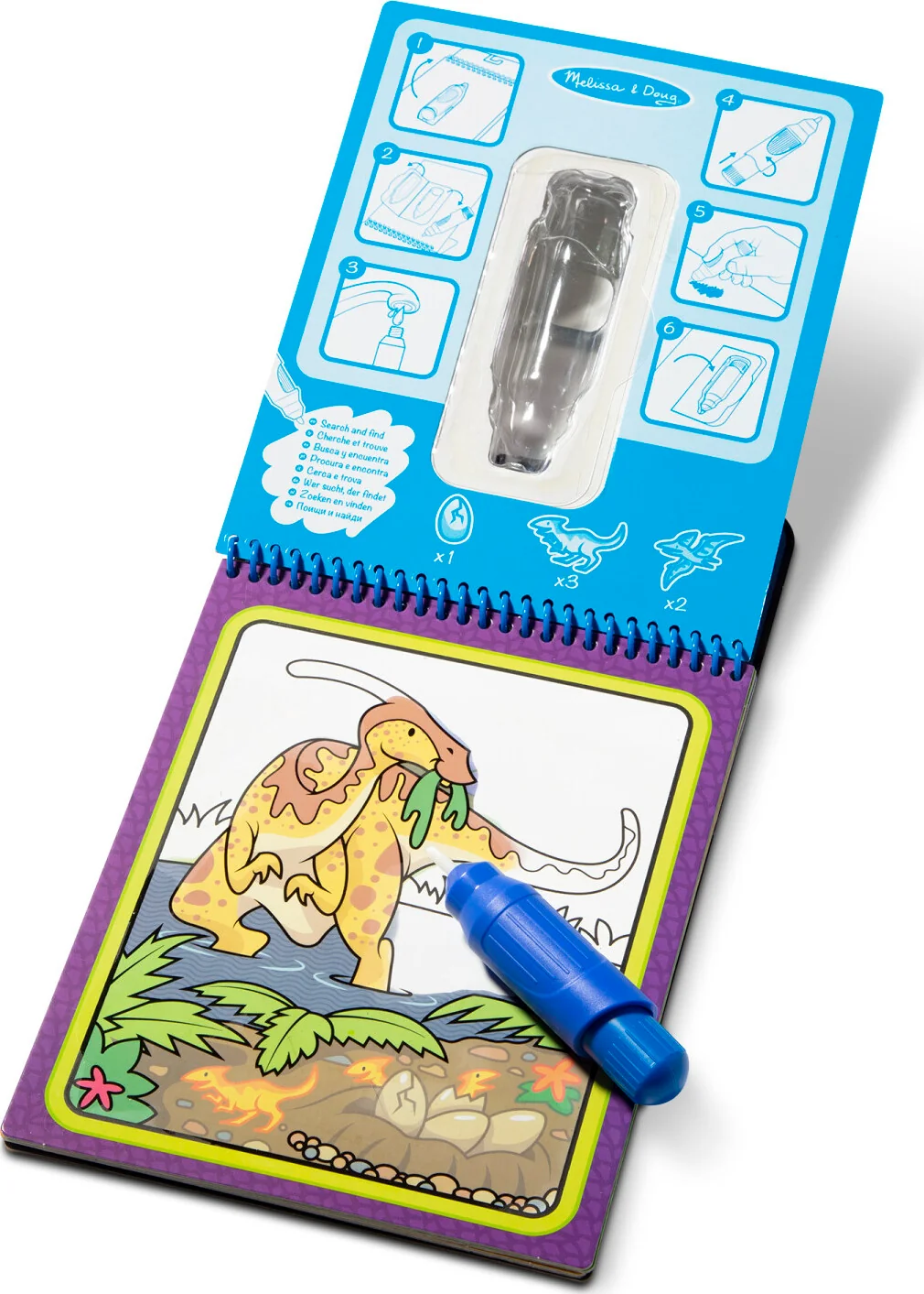 Water Wow! Dinosaurs Water-Reveal Pad - On the Go Travel Activity - Image 3